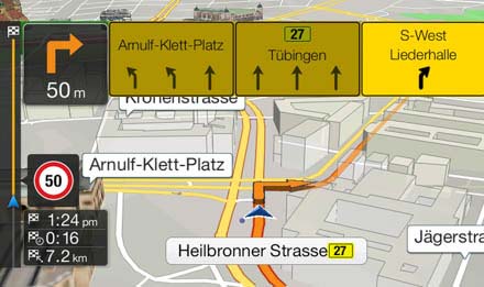 Audi A4 Navigation System - X701D-A4: TMC Route Guidance